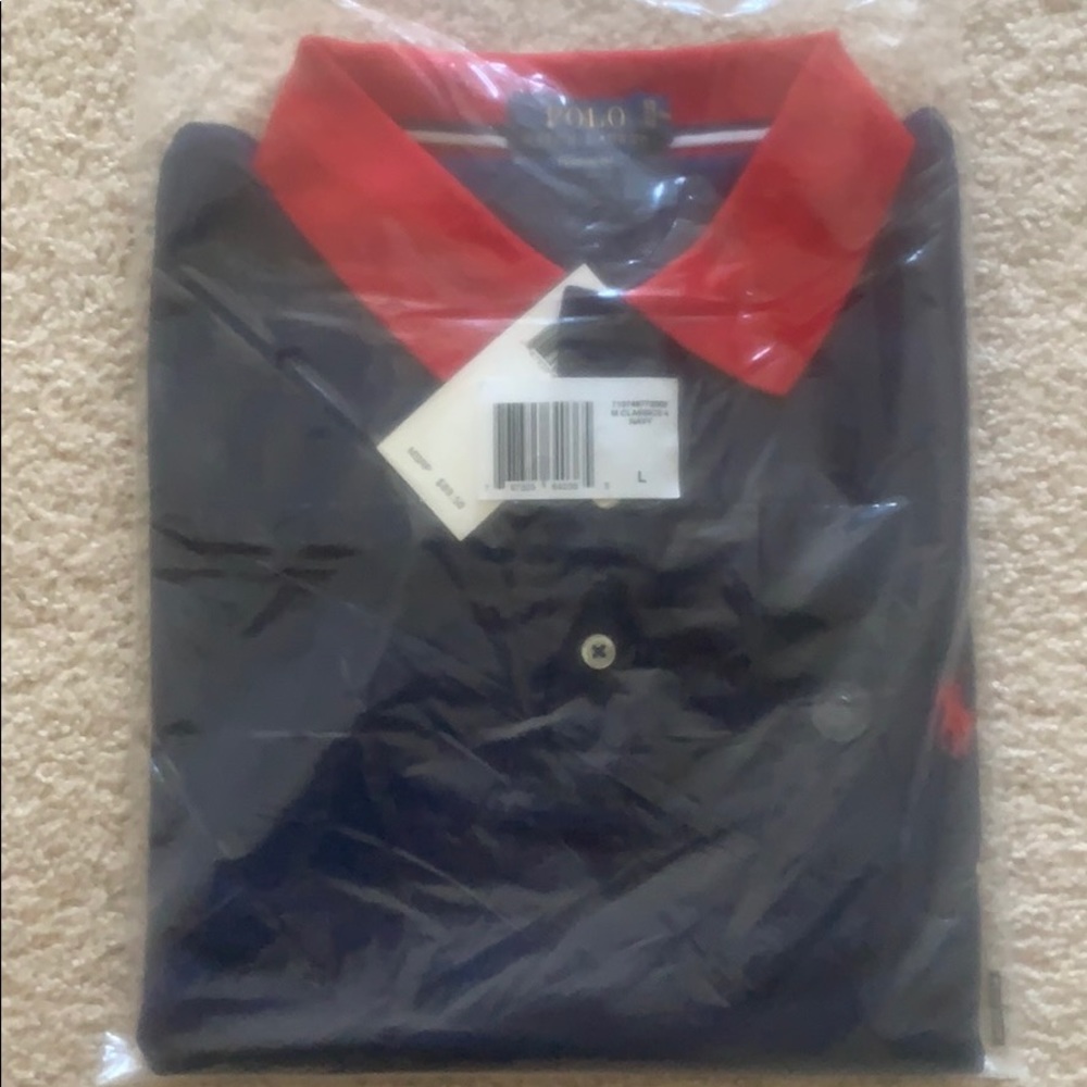 Polo Ralph Lauren Polo shirt - Navy w/Red collar